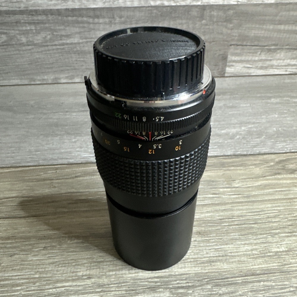 Tou Five Star 200mm f4.5 MC Lens Minolta MD Mount Black Excellent Japan 8223955